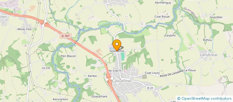 localisation de l'entreprise MADAME SAMANTHA CONNAN  CAOUENNEC-LANVEZEAC