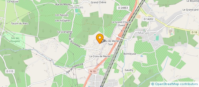 localisation de l'entreprise MADAME SAMANTHA DA SILVA à CUBNEZAIS