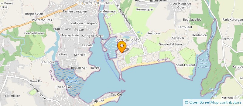 localisation de l'entreprise MADAME SAMANTHA DAVIES  LA FORET FOUESNANT