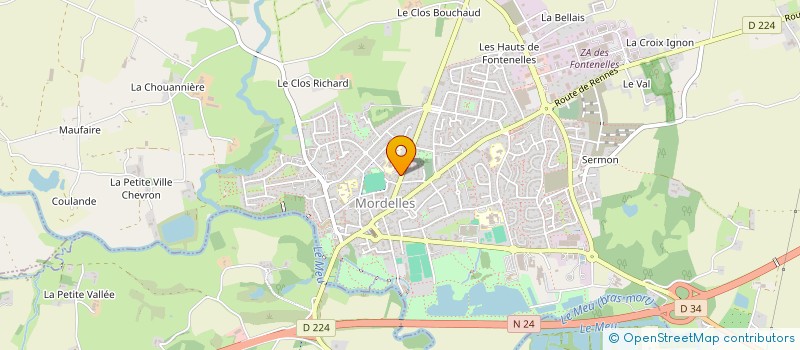 localisation de l'entreprise MADAME SAMANTHA DUBOIS  MORDELLES