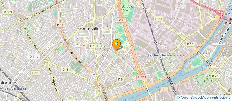 localisation de l'entreprise MADAME SAMIRA AOUAINIA à GENNEVILLIERS
