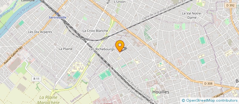 localisation de l'entreprise MADAME SAMIRA BOULHYA  HOUILLES