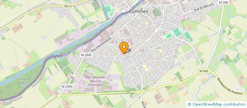 localisation de l'entreprise MADAME SAMUEL MAGNE  COMINES