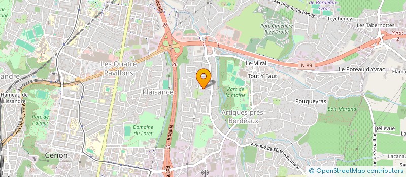 localisation de l'entreprise MADAME SANA CANIVET  ARTIGUES-PRES-BORDEAUX