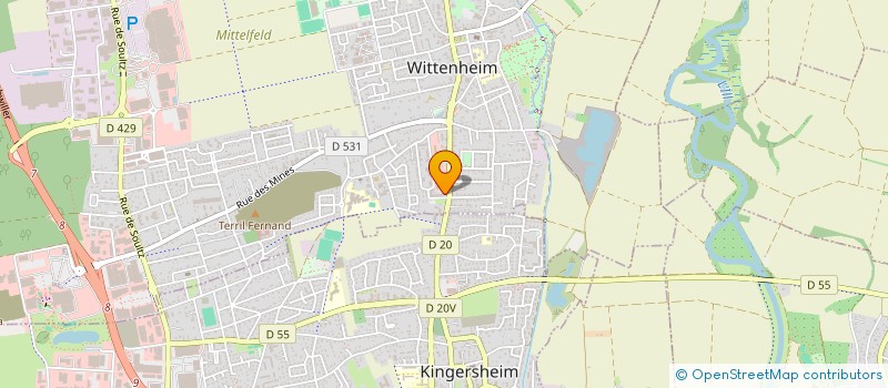 localisation de l'entreprise MADAME SANA HAMIDI  WITTENHEIM