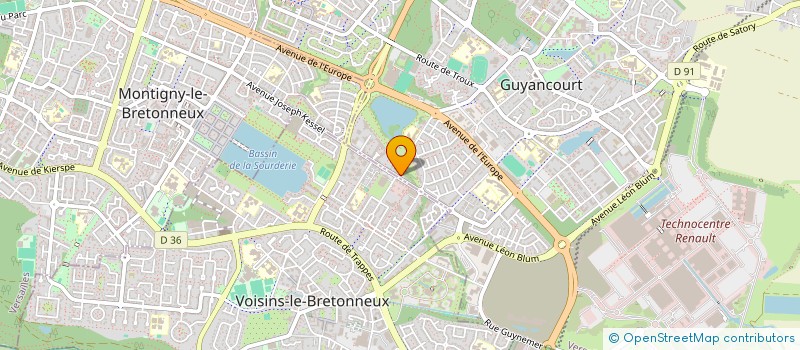 localisation de l'entreprise MADAME SANA SLIMANI  GUYANCOURT