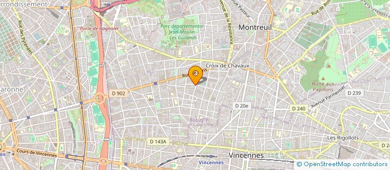localisation de l'entreprise MADAME SANAA ES-SAHIB  MONTREUIL