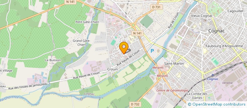 localisation de l'entreprise MADAME SANAE BOUDI à COGNAC