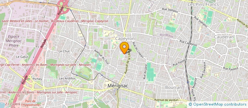 localisation de l'entreprise MADAME SANDRA ALLAIRE  MERIGNAC