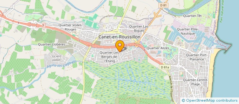 localisation de l'entreprise MADAME SANDRA BERENGUER  CANET-EN-ROUSSILLON