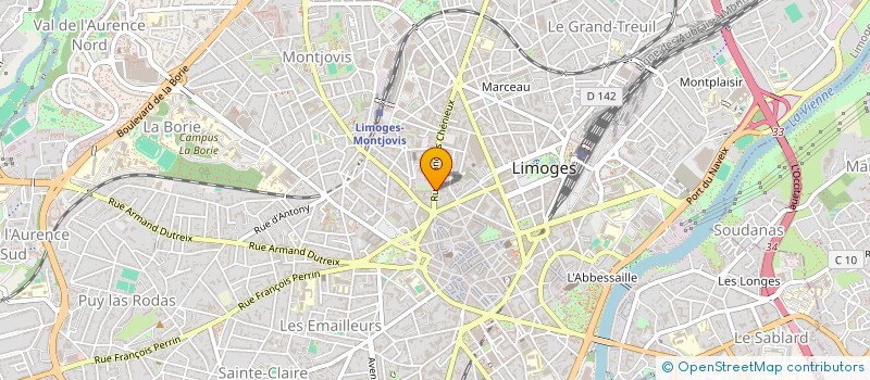 localisation de l'entreprise MADAME SANDRA BORREL à LIMOGES
