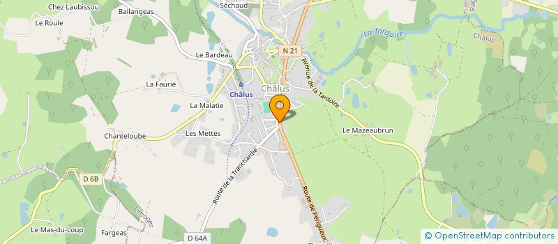 localisation de l'entreprise MADAME SANDRA BOUTIN à CHALUS