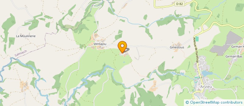 localisation de l'entreprise MADAME SANDRA BREFIE  ARVIEU