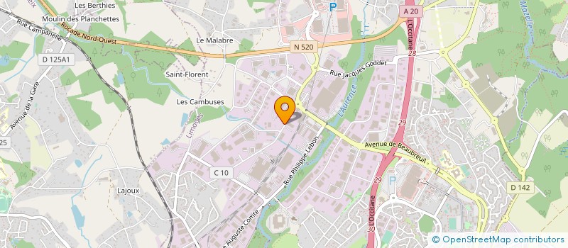 localisation de l'entreprise MADAME SANDRA BRICOUT à LIMOGES
