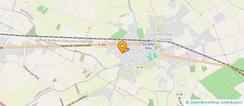 localisation de l'entreprise MADAME SANDRA CARDOSO  LA VILLE-DIEU-DU-TEMPLE