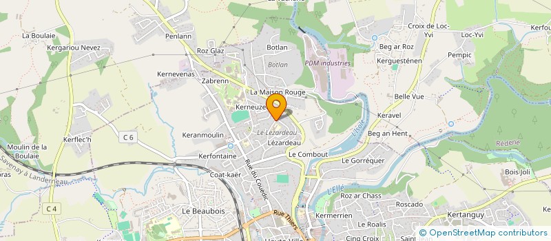 localisation de l'entreprise MADAME SANDRA CHASSAING  QUIMPERLE