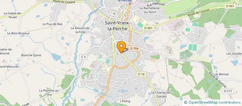 localisation de l'entreprise MADAME SANDRA COLE à SAINT-YRIEIX-LA-PERCHE