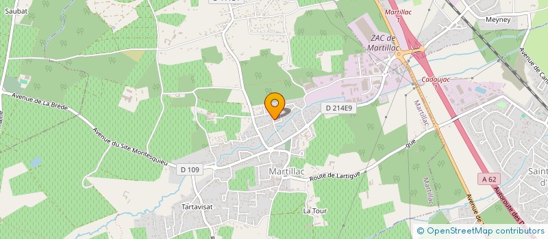 localisation de l'entreprise MADAME SANDRA CRETIER  MARTILLAC