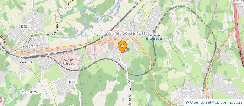 localisation de l'entreprise MADAME SANDRA DEDIEU  CIVRIEUX-D'AZERGUES