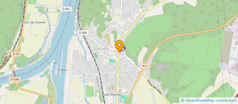 localisation de l'entreprise MADAME SANDRA DELVIGNE  DONZERE