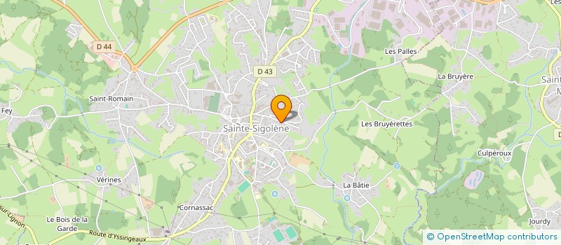 localisation de l'entreprise MADAME SANDRA FAVIER  SAINTE-SIGOLENE