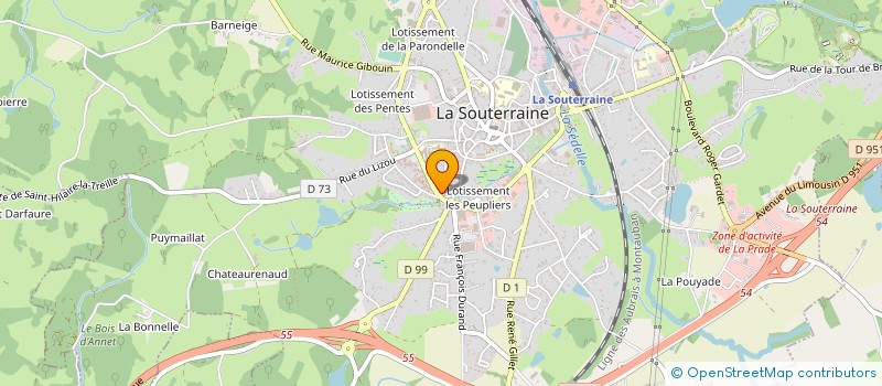 localisation de l'entreprise MADAME SANDRA GIBARD à LA SOUTERRAINE