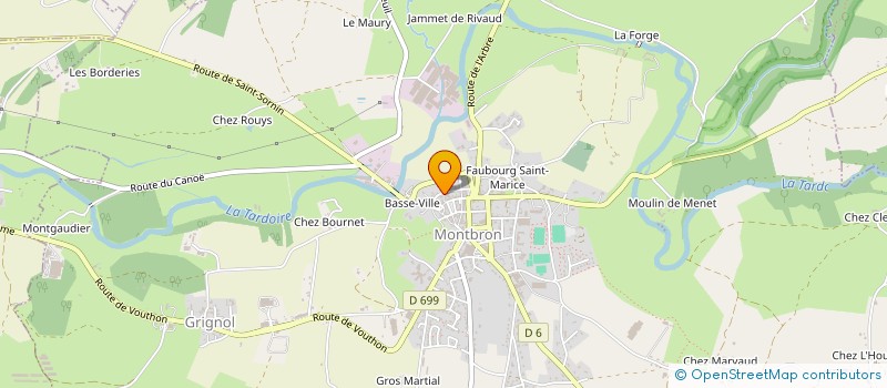 localisation de l'entreprise MADAME SANDRA GILLET  MONTBRON