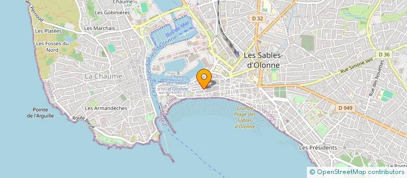 localisation de l'entreprise MADAME SANDRA GRONDIN à LES SABLES D'OLONNE