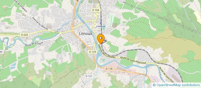 localisation de l'entreprise MADAME SANDRA JOUVE à LIMOUX