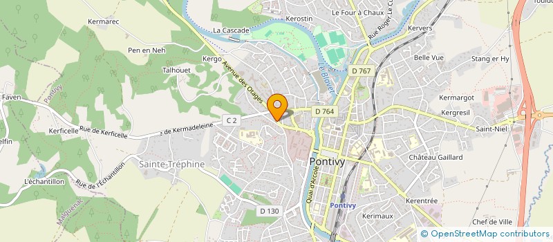 localisation de l'entreprise MADAME SANDRA LE VAGUERESSE  PONTIVY