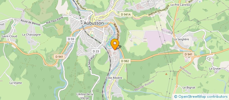 localisation de l'entreprise MADAME SANDRA LESCUYER à AUBUSSON