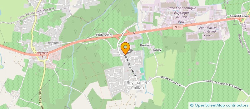 localisation de l'entreprise MADAME SANDRA MALBEC  BEYCHAC-ET-CAILLAU