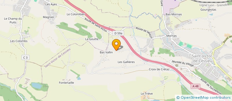 localisation de l'entreprise MADAME SANDRA MARIA GONCALVES  SAINT-VICTOR-DE-CESSIEU