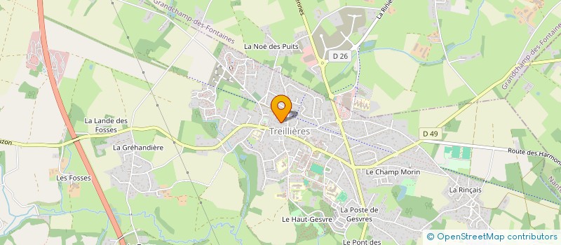 localisation de l'entreprise MADAME SANDRA MONNIER à TREILLIERES