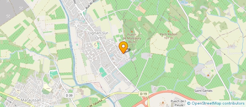 localisation de l'entreprise MADAME SANDRA PASTOR  LIGNAN-SUR-ORB