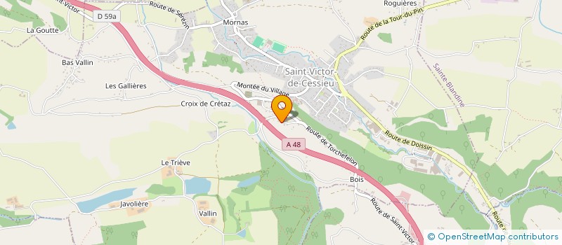 localisation de l'entreprise MADAME SANDRA PEREIRA  SAINT-VICTOR-DE-CESSIEU