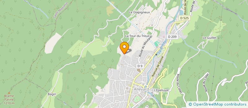 localisation de l'entreprise MADAME SANDRA PEYRUSSON  ALLEVARD