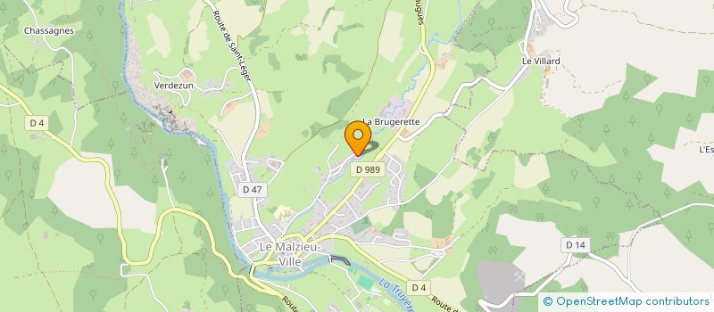 localisation de l'entreprise MADAME SANDRA PONCELET  LE MALZIEU-VILLE