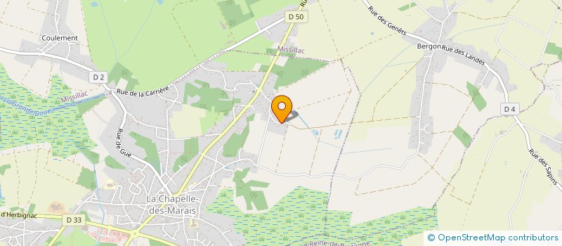 localisation de l'entreprise MADAME SANDRA POUJOL  LA CHAPELLE-DES-MARAIS