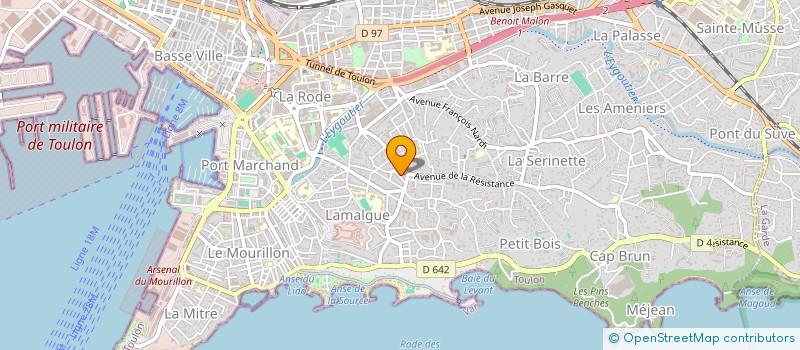 localisation de l'entreprise MADAME SANDRA POULAIN  TOULON