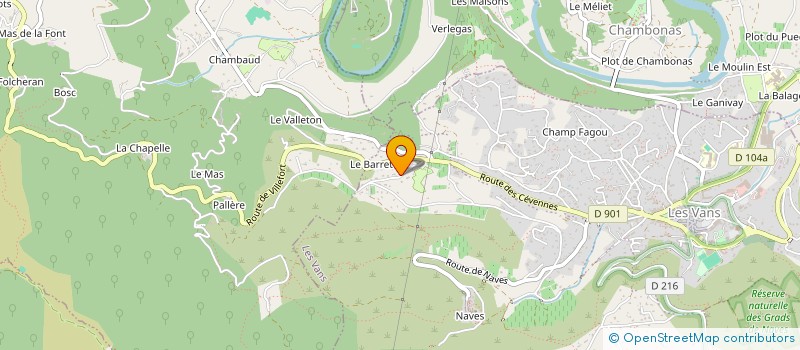 localisation de l'entreprise MADAME SANDRA PRODOLLIET  LES VANS