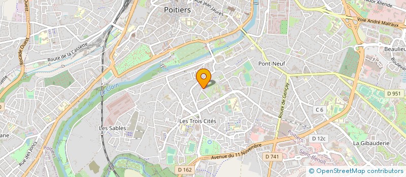 localisation de l'entreprise MADAME SANDRA PROUX à POITIERS
