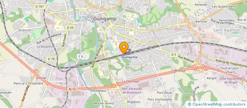localisation de l'entreprise MADAME SANDRA REBOANI à GUINGAMP