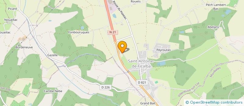 localisation de l'entreprise MADAME SANDRA SAUVAGE  SAINT-ANTOINE-DE-FICALBA