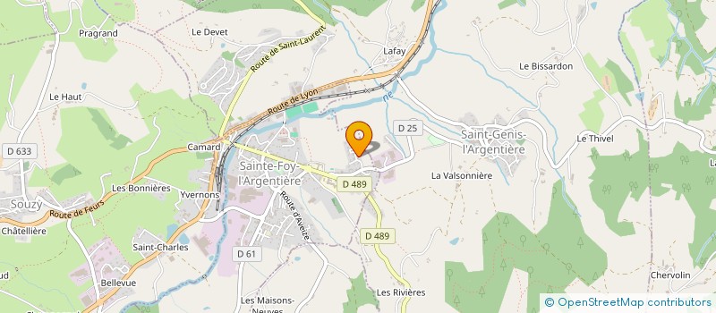 localisation de l'entreprise MADAME SANDRA THOMAS  SAINTE-FOY-L'ARGENTIERE