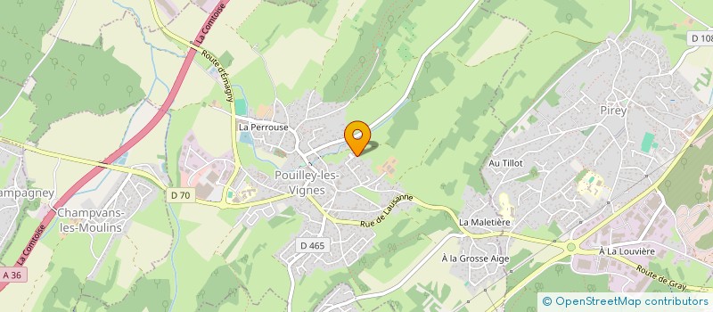 localisation de l'entreprise MADAME SANDRA UJECK  POUILLEY-LES-VIGNES