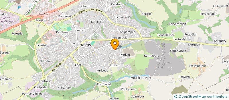 localisation de l'entreprise MADAME SANDRINE AMIOT  GUIPAVAS