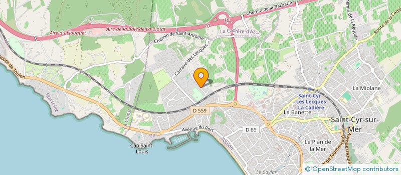 localisation de l'entreprise MADAME SANDRINE AUBERT à SAINT-CYR-SUR-MER