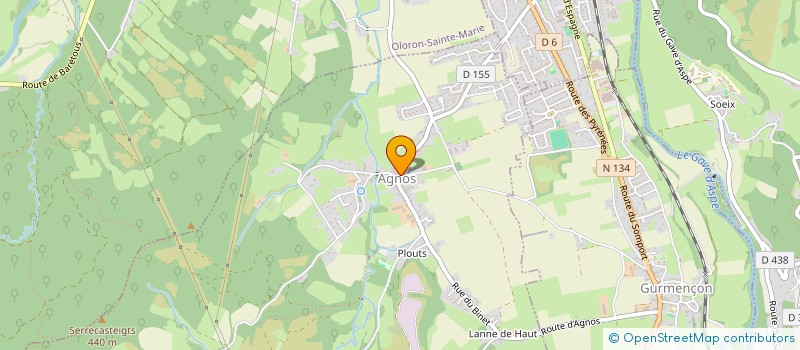 localisation de l'entreprise MADAME SANDRINE AUGENDRE  AGNOS