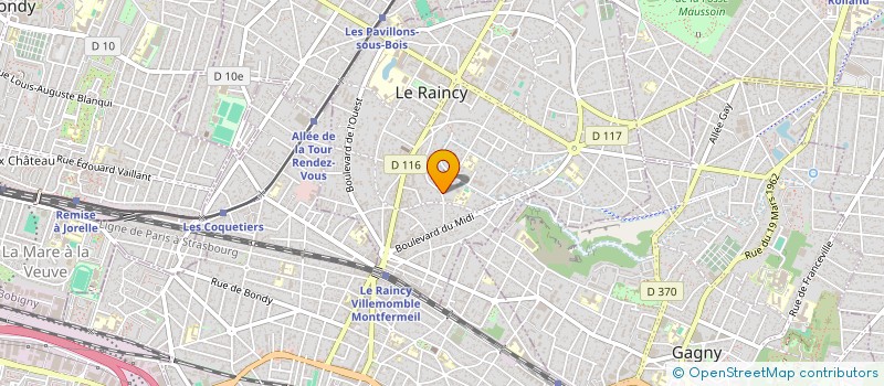 localisation de l'entreprise MADAME SANDRINE AZZIZA  LE RAINCY